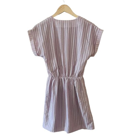 House Of Harlow Revolve Lora Striped Faux Wrap Dress Size Small Pink - Picture 2 of 10